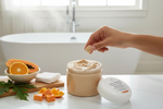Load image into Gallery viewer, Papaya Orange Sugar Scrub (Whole body scrub, brightening body scrub, Orange body scrub, Papaya scrub, natural exfoliate)
