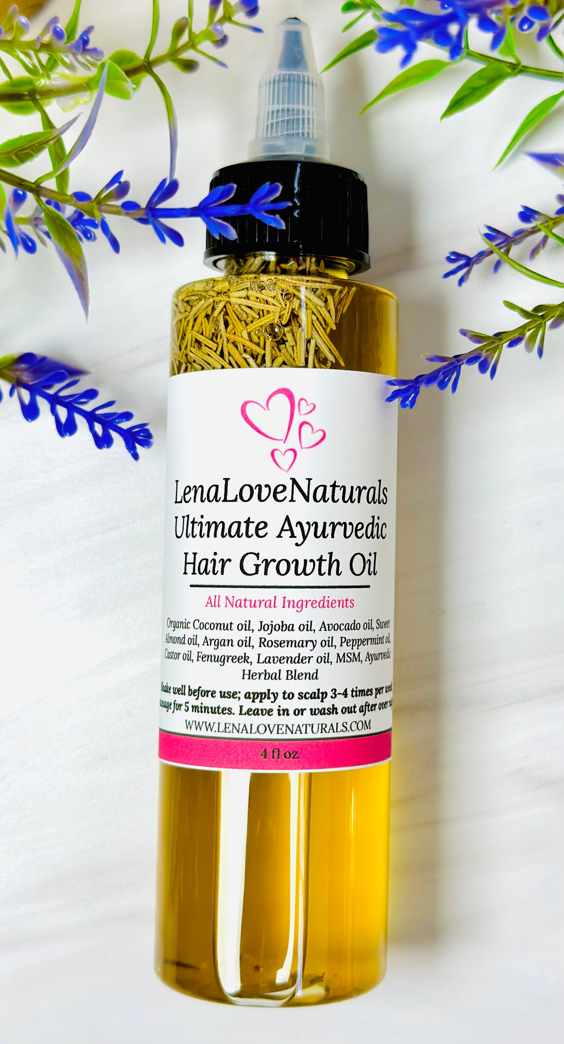 Natural hair growth oil infused with Rosemary for fast hair growth