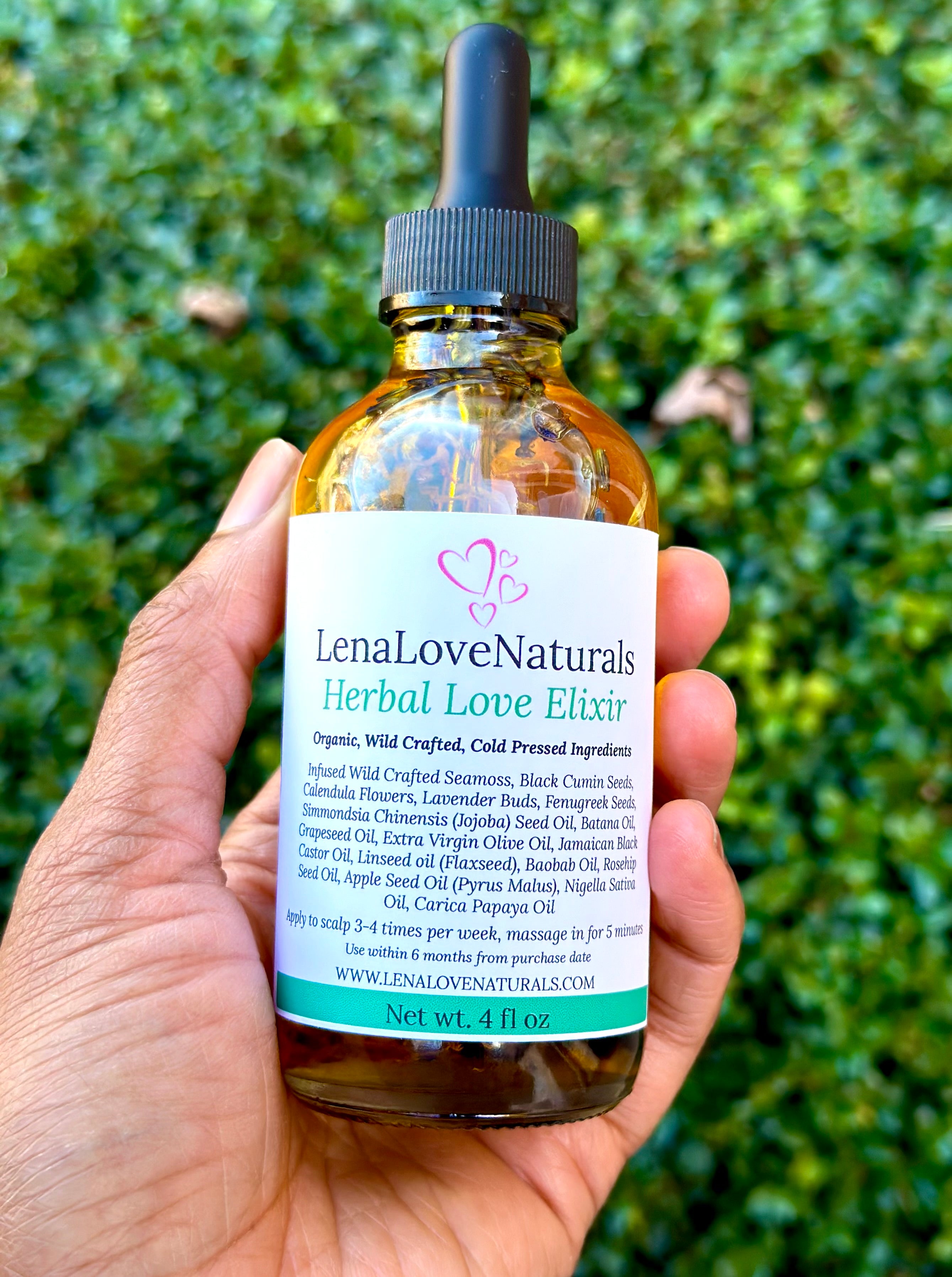 Herbal Hair Oil with Batana Oil, Fenugreek, Calendula, Seamoss