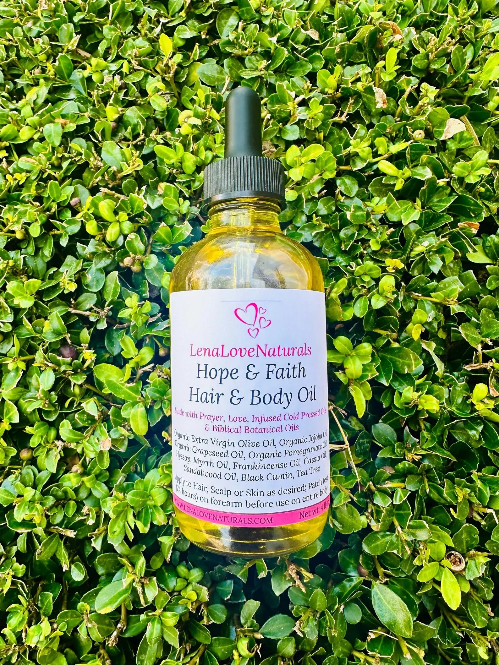 Hope Faith: Hair Oil & Body Oil, Handcrafted with Cold Pressed Oils, Botanical Essential Oils, Hyssop, Sandalwood, Frankincense, Myrrh