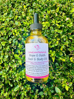 Load image into Gallery viewer, Hope Faith: Hair Oil &amp; Body Oil, Handcrafted with Cold Pressed Oils, Botanical Essential Oils, Hyssop, Sandalwood, Frankincense, Myrrh
