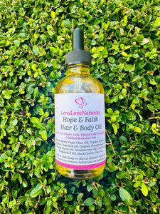 Hope Faith: Hair Oil & Body Oil, Handcrafted with Cold Pressed Oils, Botanical Essential Oils, Hyssop, Sandalwood, Frankincense, Myrrh