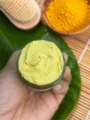Turmeric Clay Face Mask with Manuka Honey & Vitamin C | Glow Face Mask | Rosehip Oil | Grapeseed Oil | Natural Skincare | 2 oz glass jar