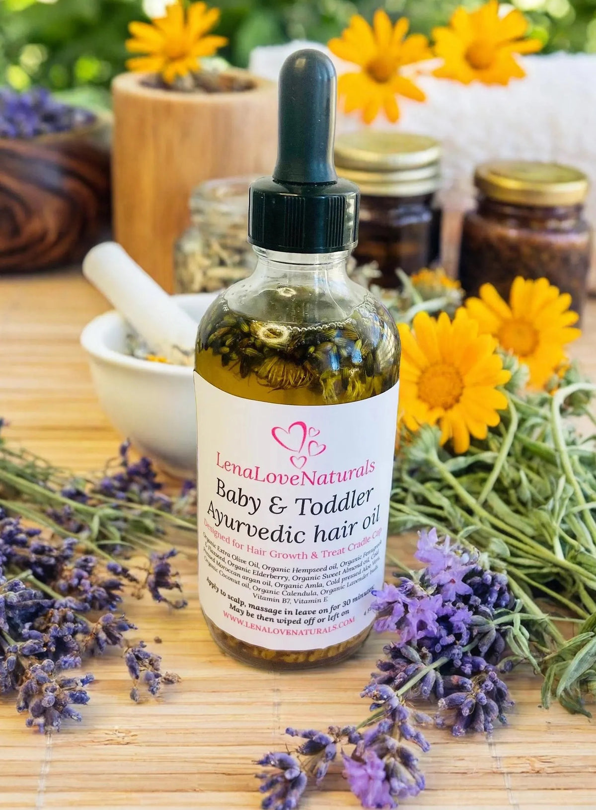 Baby Hair Oil for Infants, Toddlers & Kids | Gentle Ayurvedic Scalp Oil | Organic Herbal Hair Oil | No Essential Oils