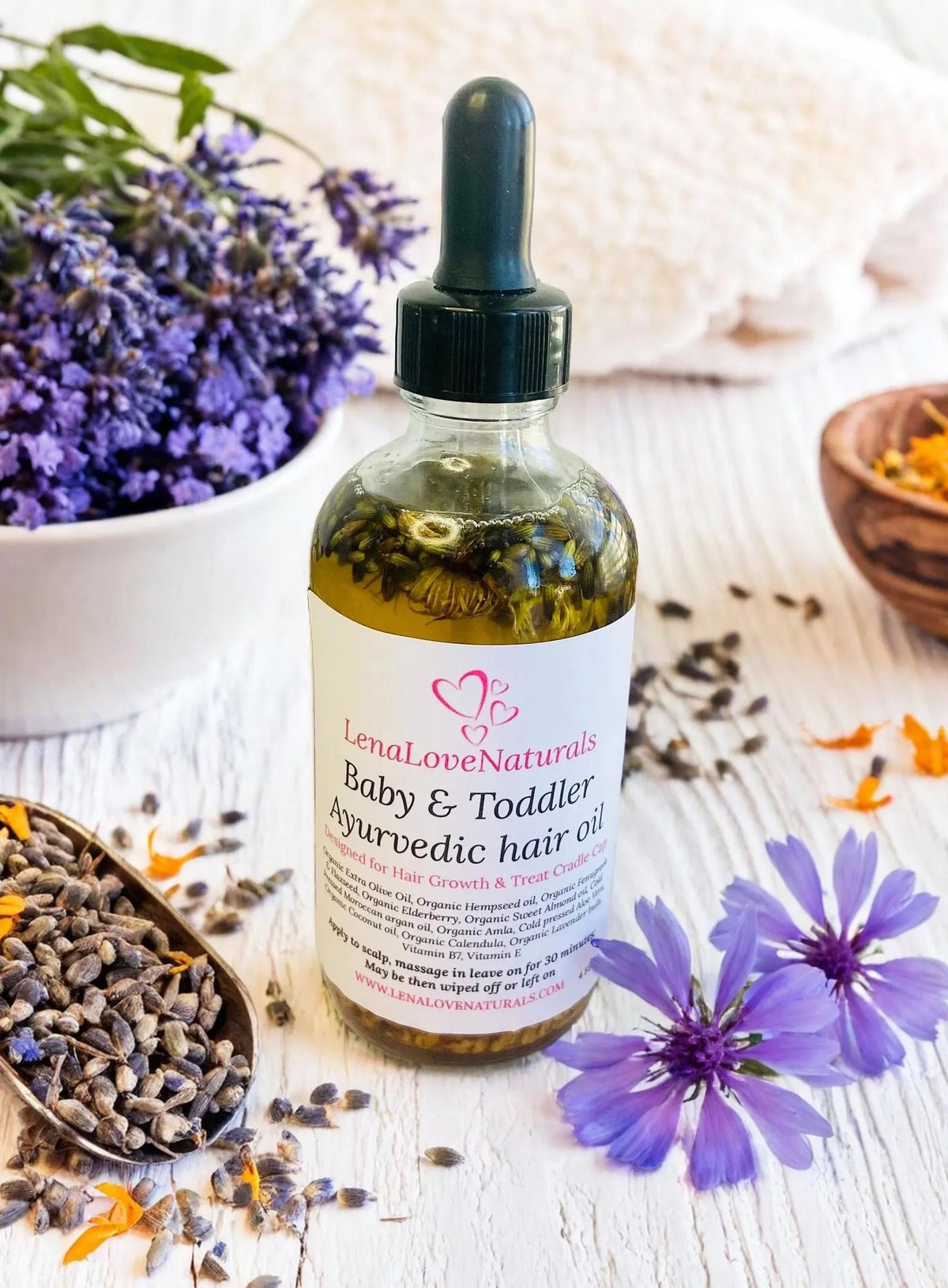 Baby Hair Oil for Infants, Toddlers & Kids | Gentle Ayurvedic Scalp Oil | Organic Herbal Hair Oil | No Essential Oils