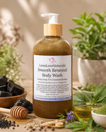 Load image into Gallery viewer, African Black Soap Herbal Body Wash | Wax &amp; Shave Wash | Unwanted Bumps | Moringa | Neem Soap | Licorice Root | Essential Oils
