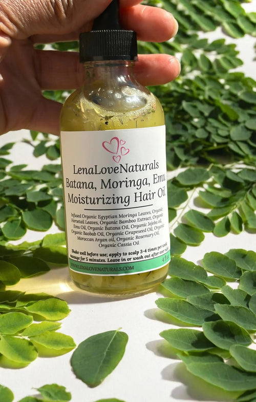 Batana Oil Emu Oil Moringa Hair Growth Oil | Scalp Moisturizing Oil | Hair Serum