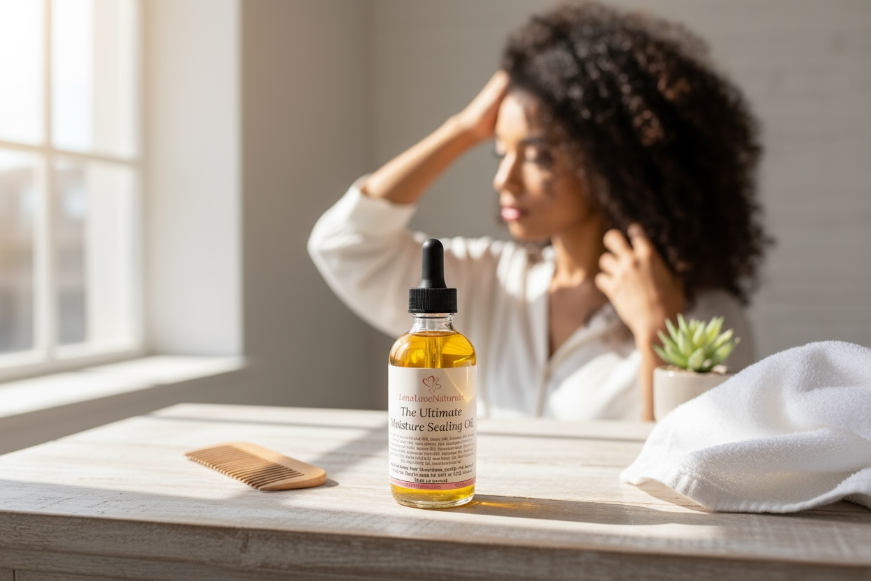 ULTIMATE Moisturizing Hair Oil, All Hair Types & Textures, Softens Conditions Seals in Moisture, Thickens Growth Natural Organic Oils