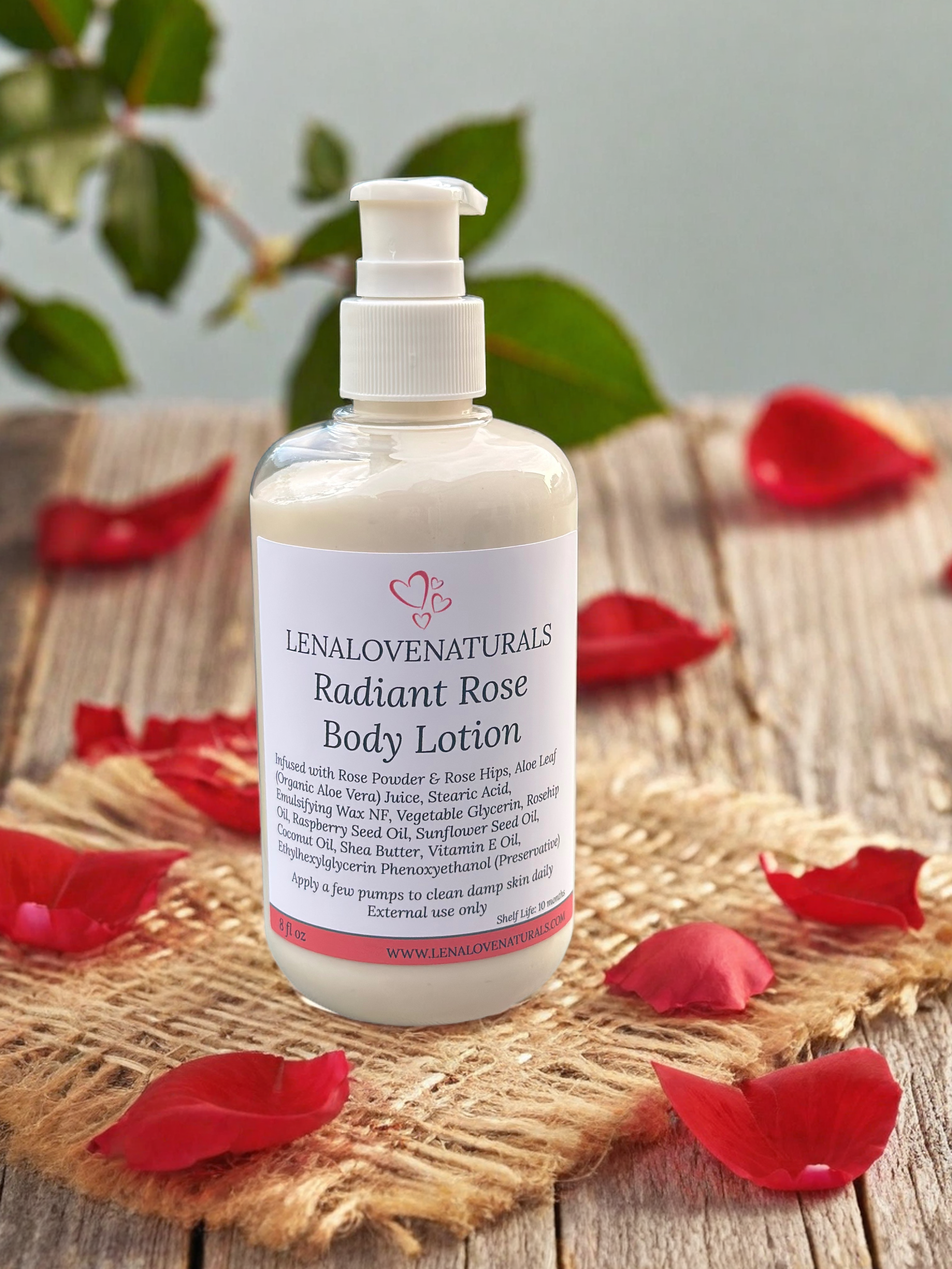 Rose Body Lotion Moisturizing Softens Skin | Handcrafted Unscented