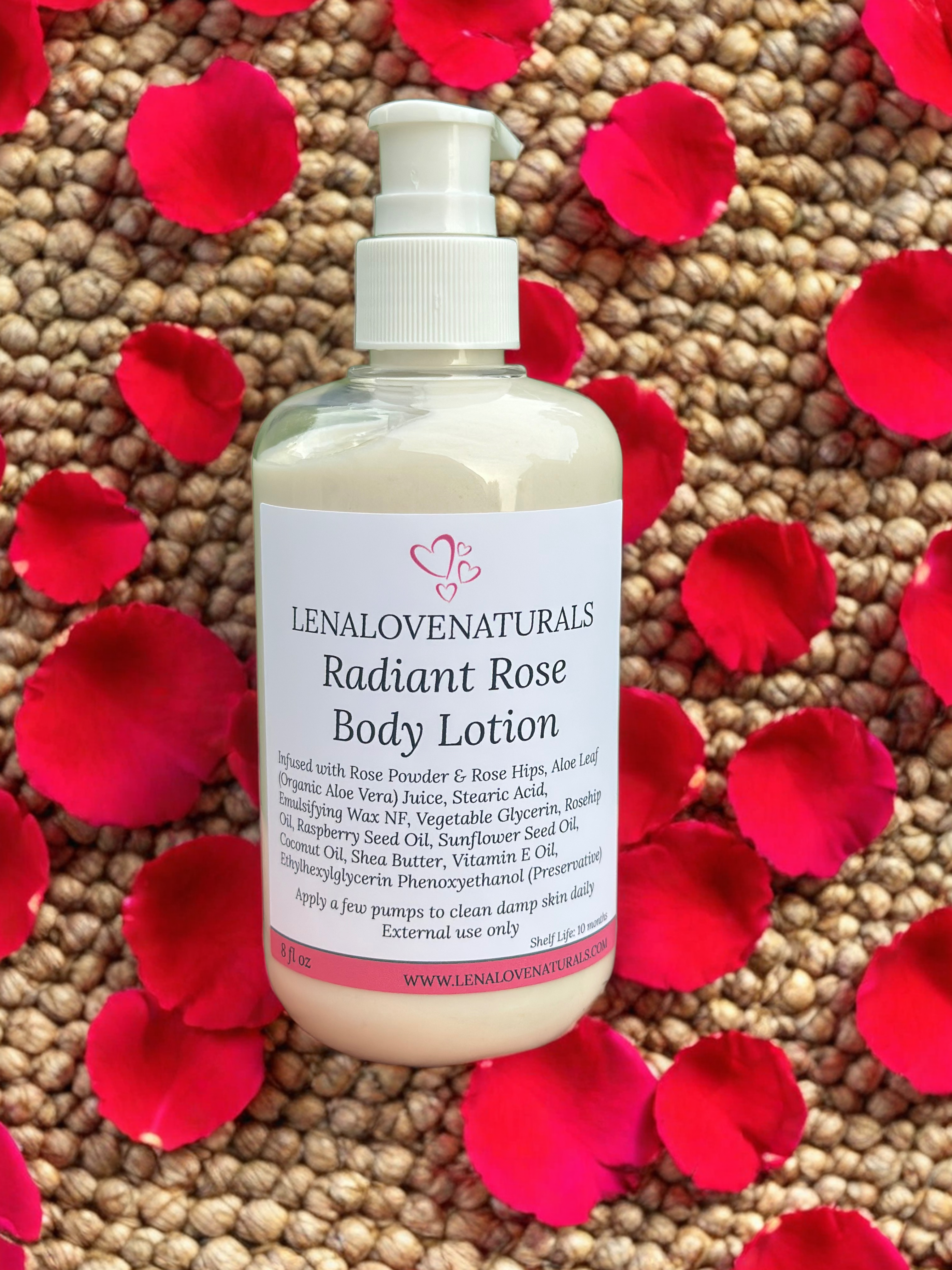 Rose Body Lotion Moisturizing Softens Skin | Handcrafted Unscented