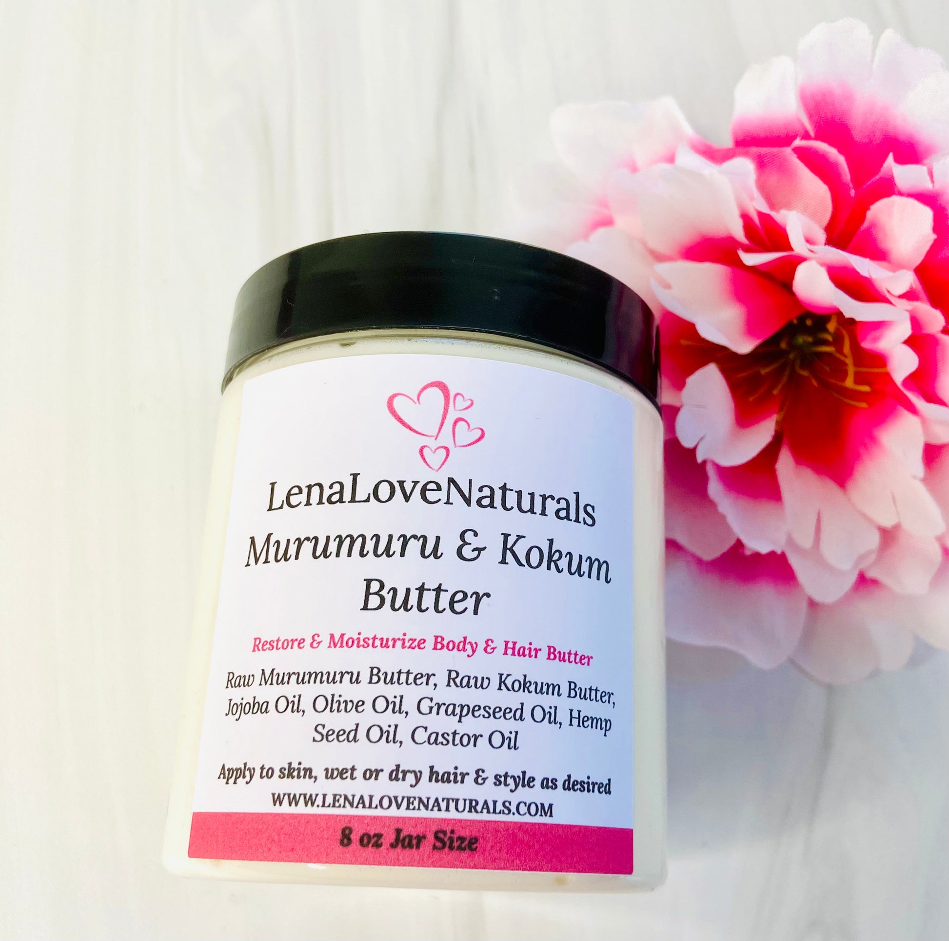 Murumuru Butter | Kokum Butter | Natural Skin Care | Natural Hair Care | All Hair Types | Dry Skin Moisturizer | Dry Hair Moisturizer - LenaLoveNaturals