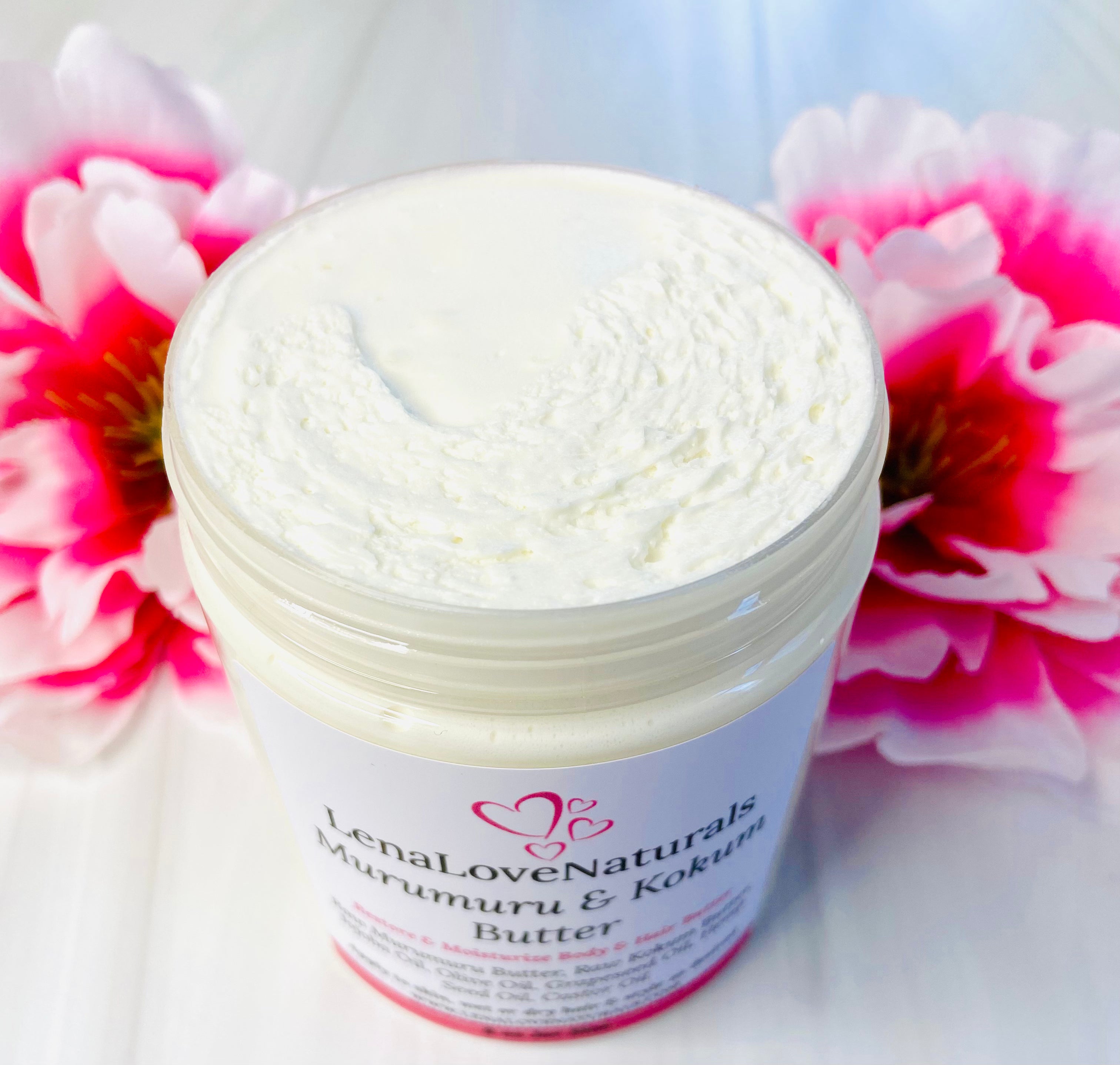 Murumuru Butter | Kokum Butter | Natural Skin Care | Natural Hair Care | All Hair Types | Dry Skin Moisturizer | Dry Hair Moisturizer - LenaLoveNaturals