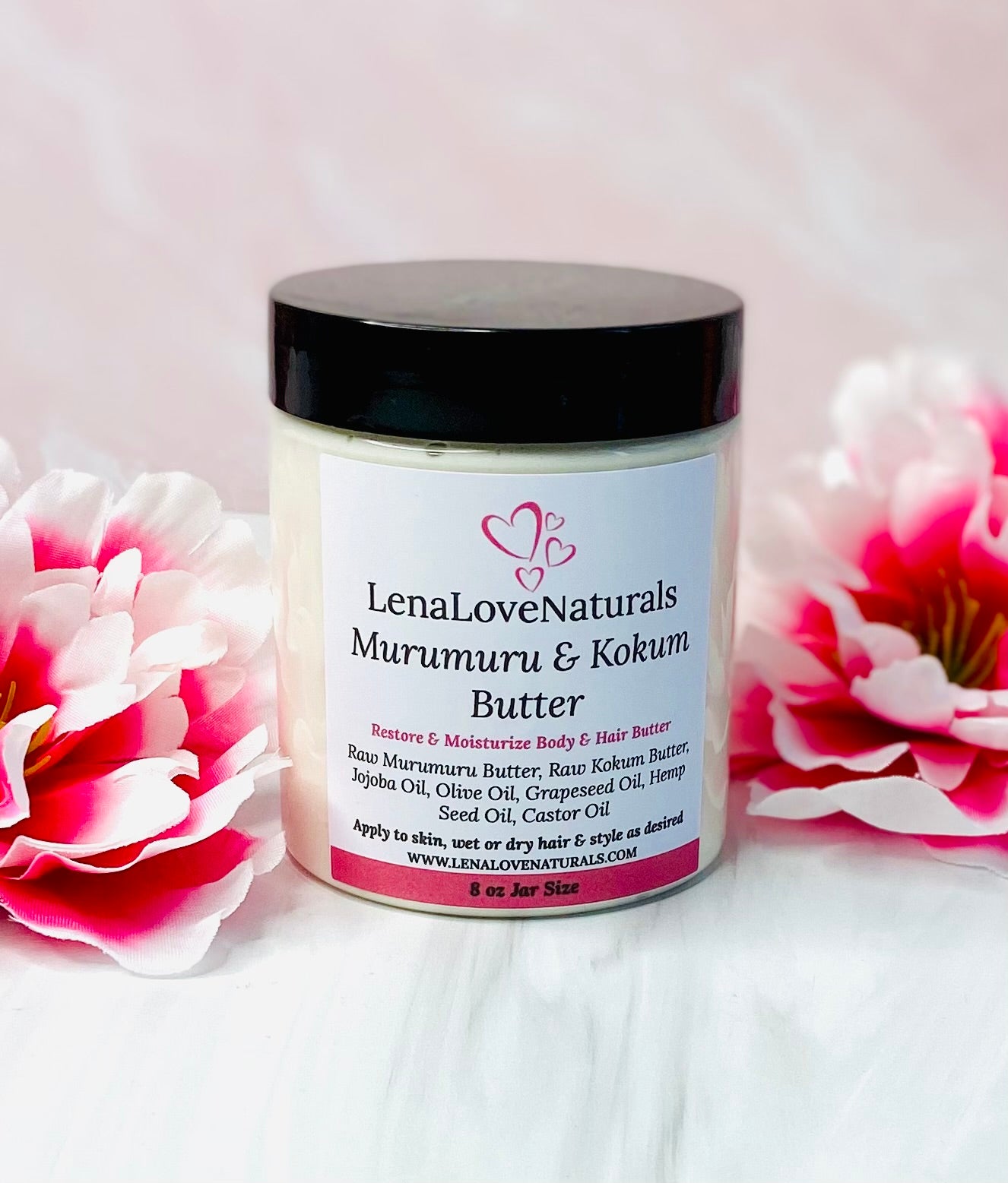 Murumuru Butter | Kokum Butter | Natural Skin Care | Natural Hair Care | All Hair Types | Dry Skin Moisturizer | Dry Hair Moisturizer - LenaLoveNaturals