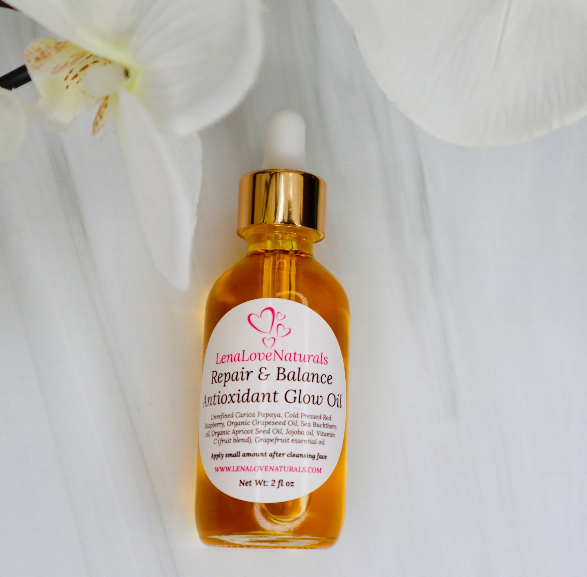 Repair + Balance Antioxidant Glow Oil | Papaya | Sea Buckthorn | Facial Oil | Facial Moisturizer | Vitamin + Mineral | Anti Aging | Firming Oil - LenaLoveNaturals