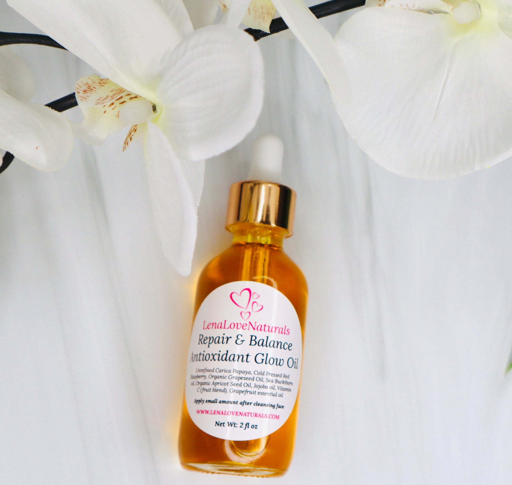 Repair + Balance Antioxidant Glow Oil | Papaya | Sea Buckthorn | Facial Oil | Facial Moisturizer | Vitamin + Mineral | Anti Aging | Firming Oil - LenaLoveNaturals