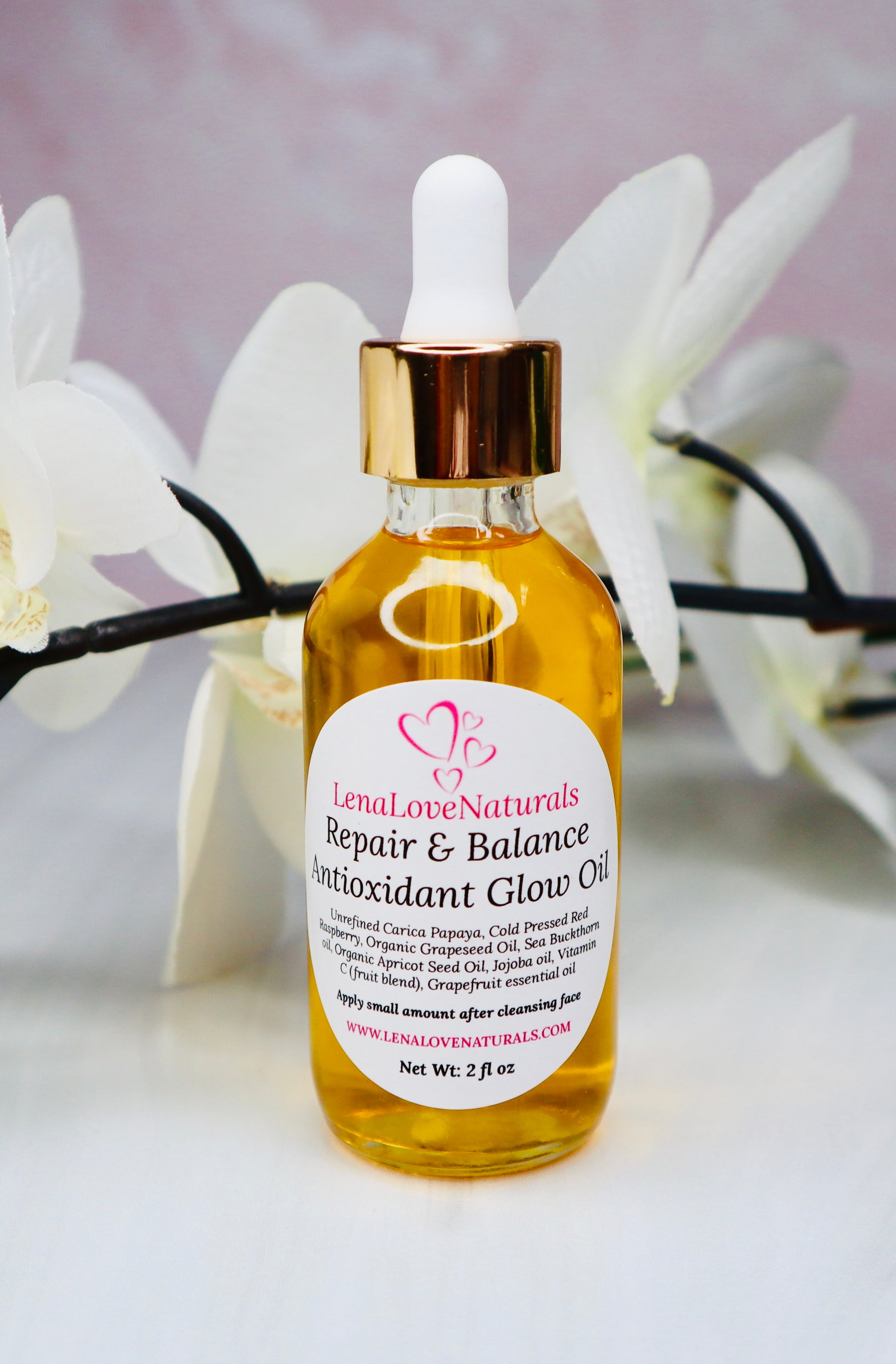 Repair + Balance Antioxidant Glow Oil | Papaya | Sea Buckthorn | Facial Oil | Facial Moisturizer | Vitamin + Mineral | Anti Aging | Firming Oil - LenaLoveNaturals