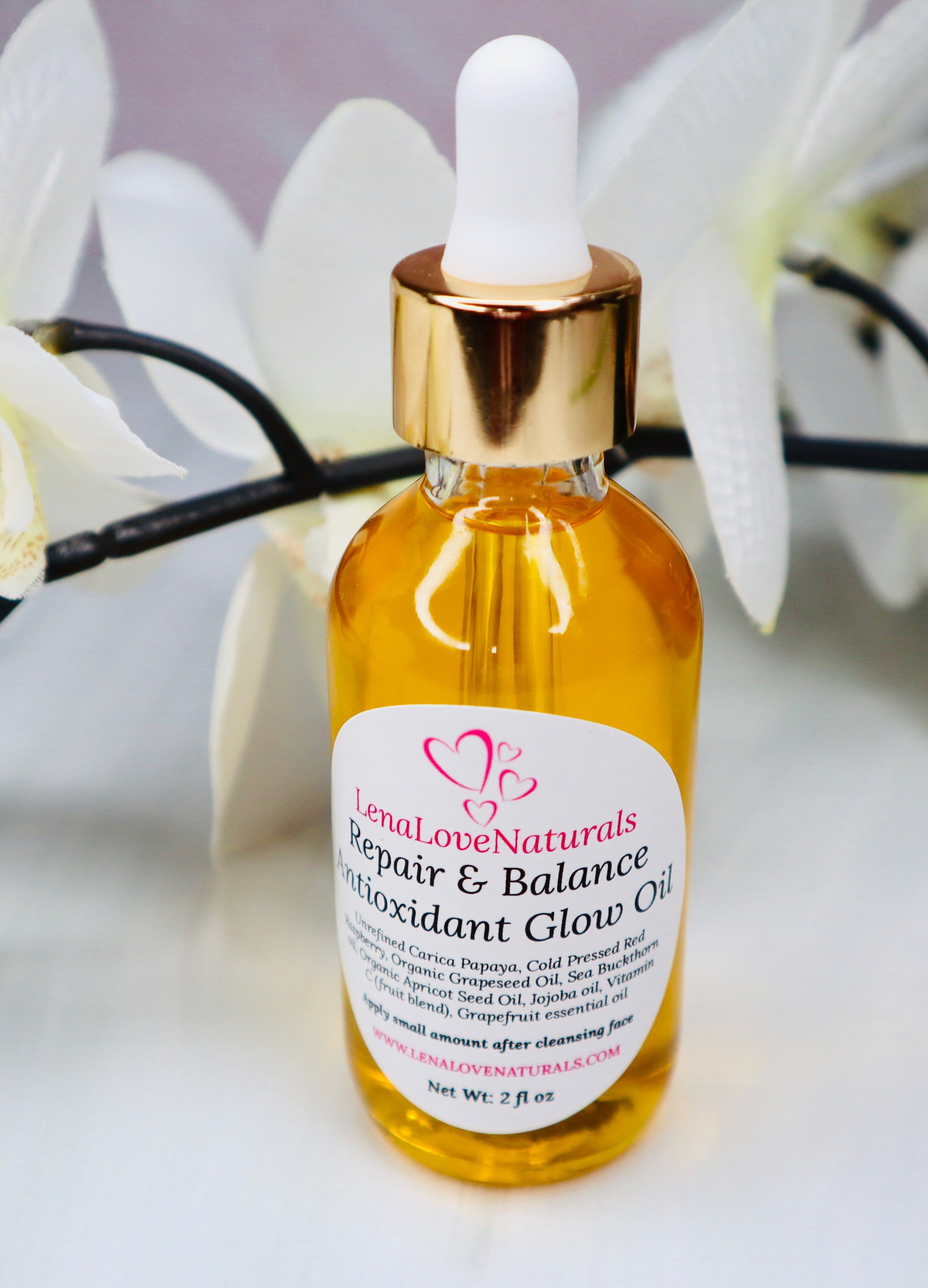 Repair + Balance Antioxidant Glow Oil | Papaya | Sea Buckthorn | Facial Oil | Facial Moisturizer | Vitamin + Mineral | Anti Aging | Firming Oil - LenaLoveNaturals