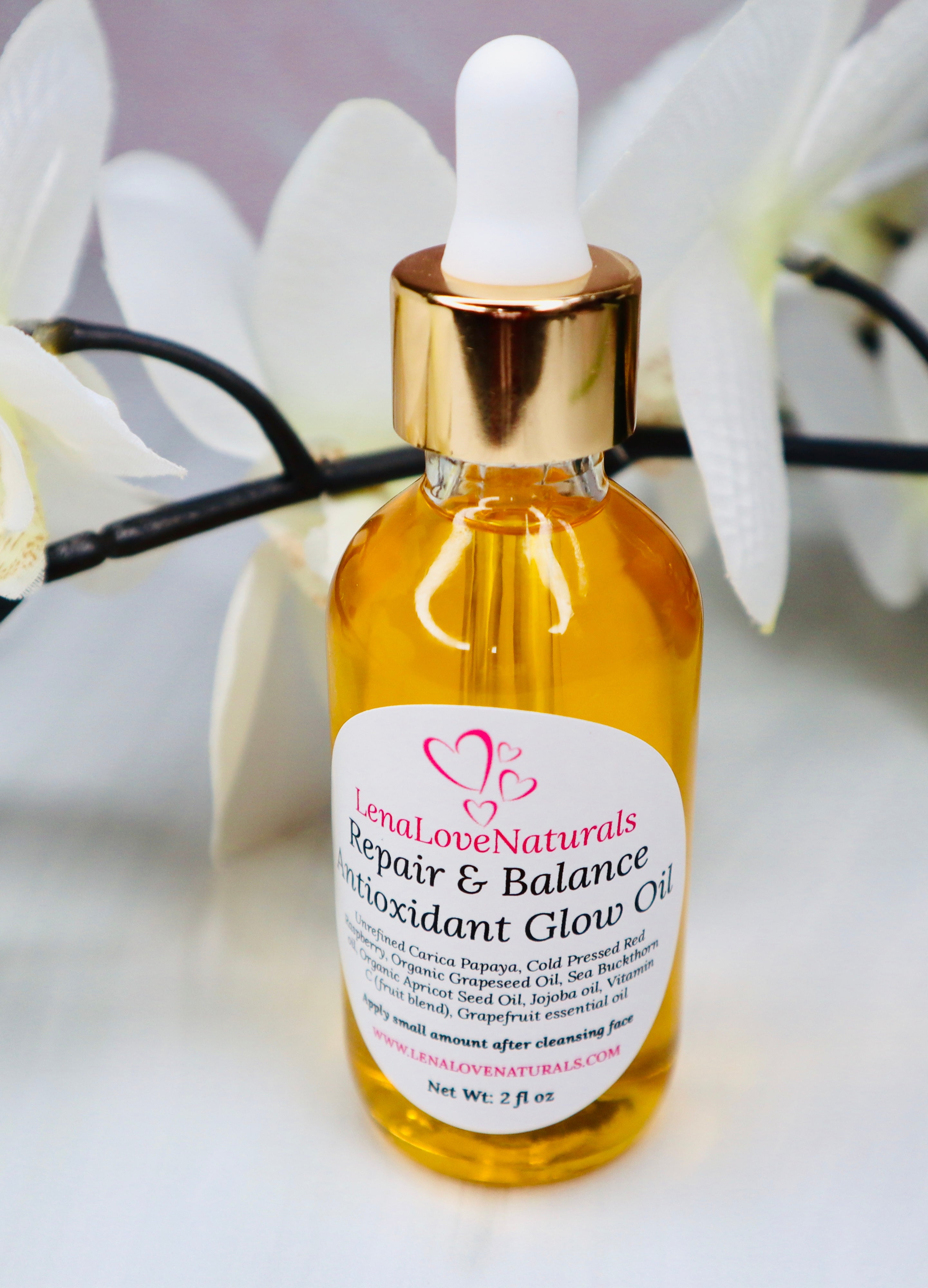 Repair + Balance Antioxidant Glow Oil | Papaya | Sea Buckthorn | Facial Oil | Facial Moisturizer | Vitamin + Mineral | Anti Aging | Firming Oil - LenaLoveNaturals
