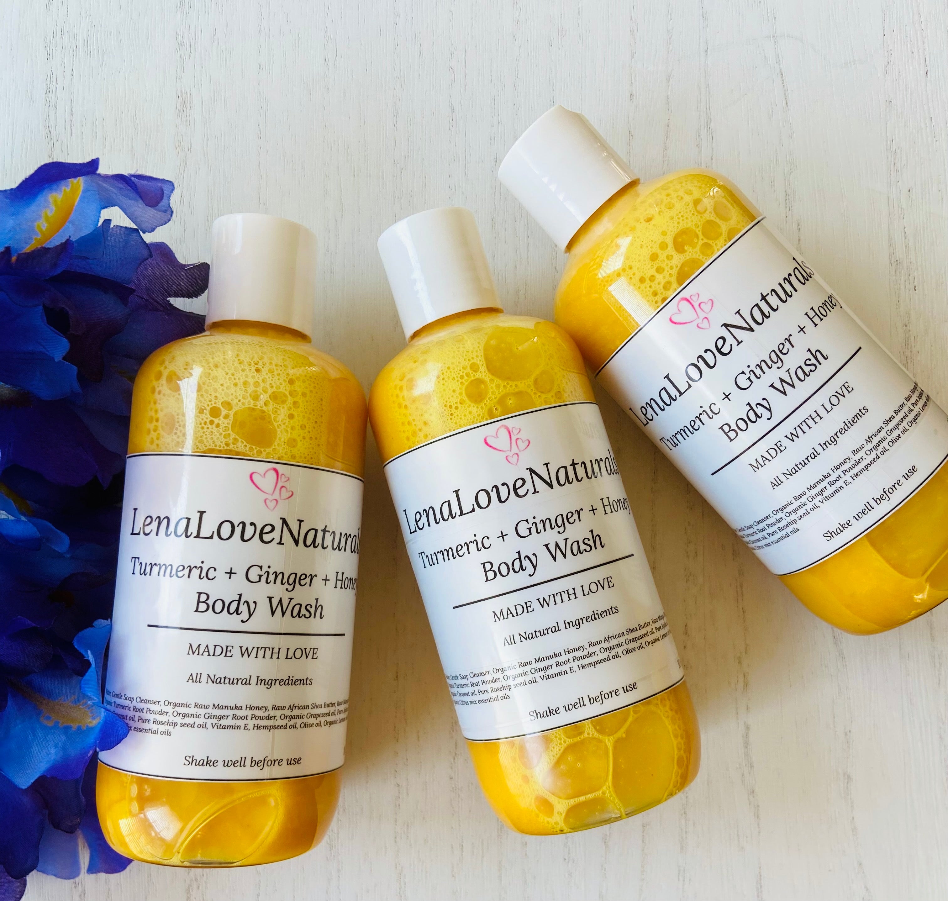 Turmeric+Ginger+Honey Body Wash - LenaLoveNaturals