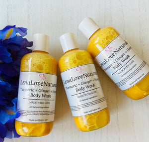 Turmeric+Ginger+Honey Body Wash - LenaLoveNaturals