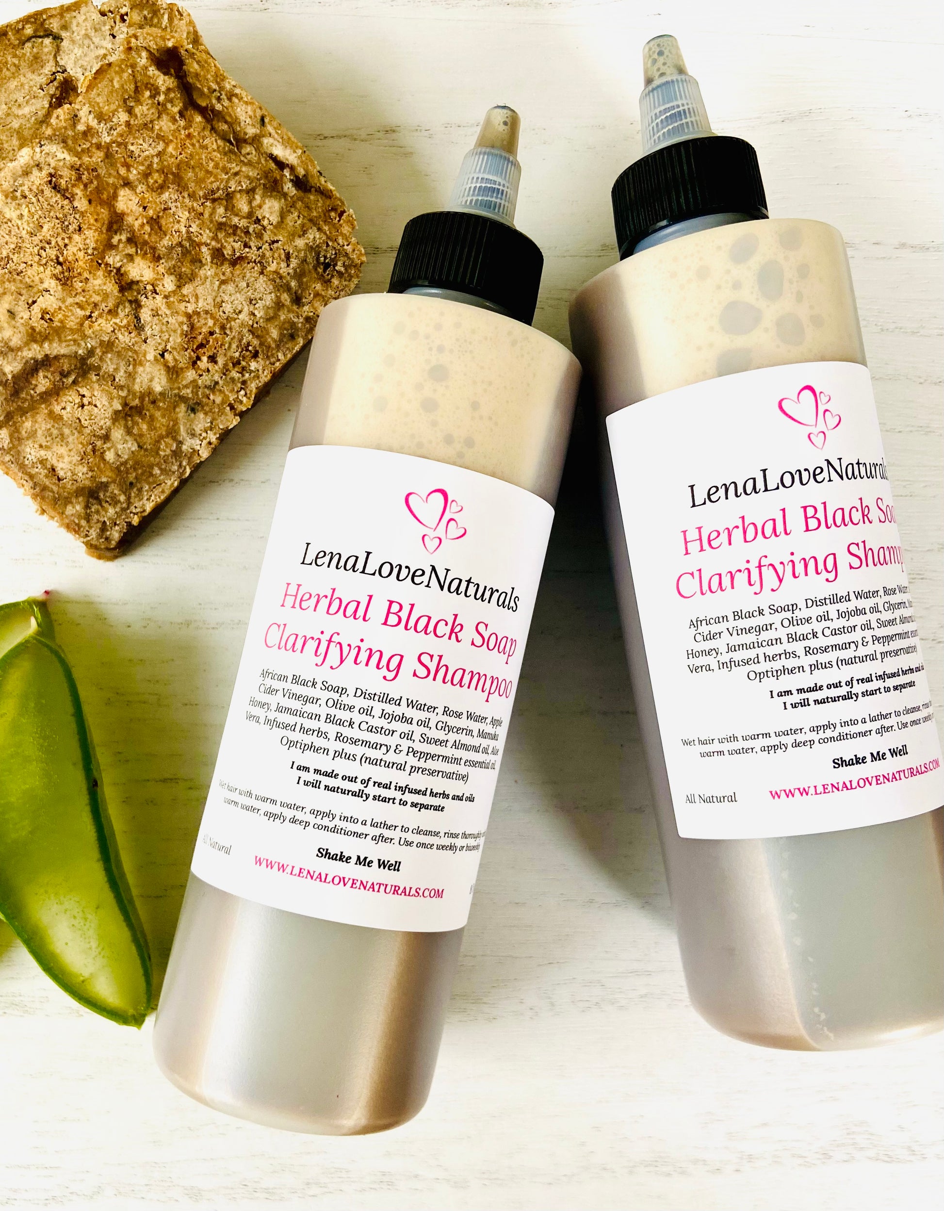 African Black Soap Clarifying Shampoo - LenaLoveNaturals