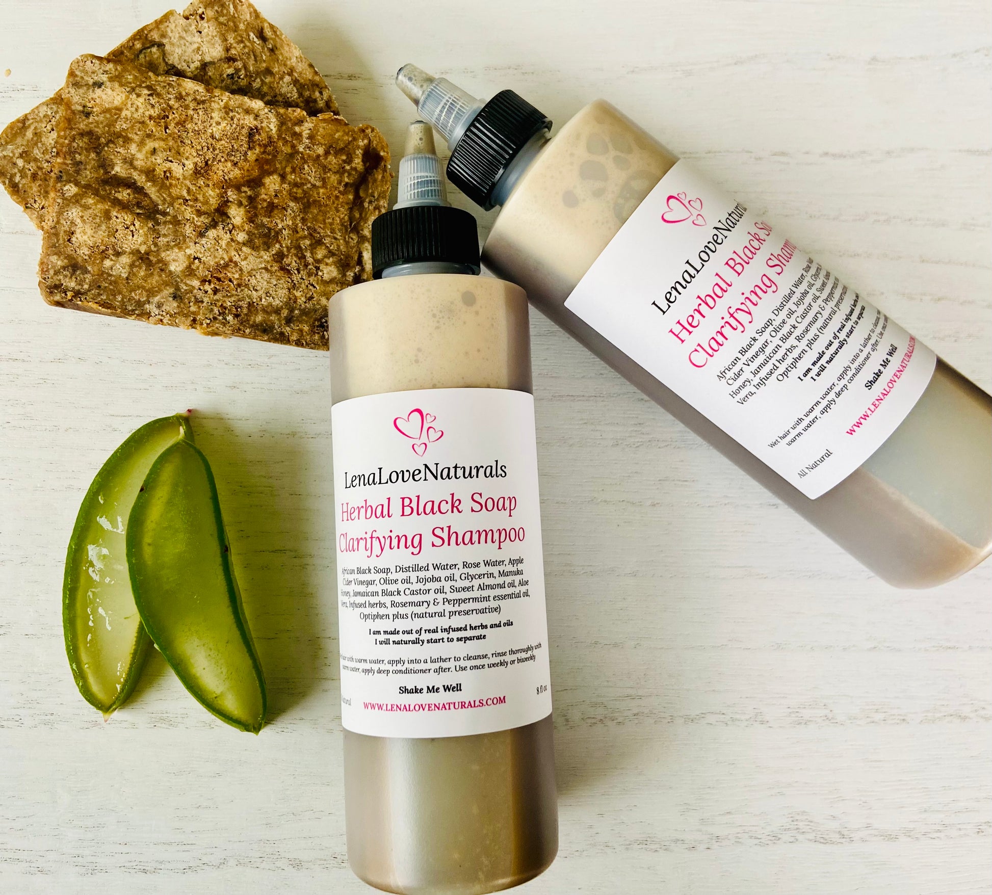 African Black Soap Clarifying Shampoo - LenaLoveNaturals