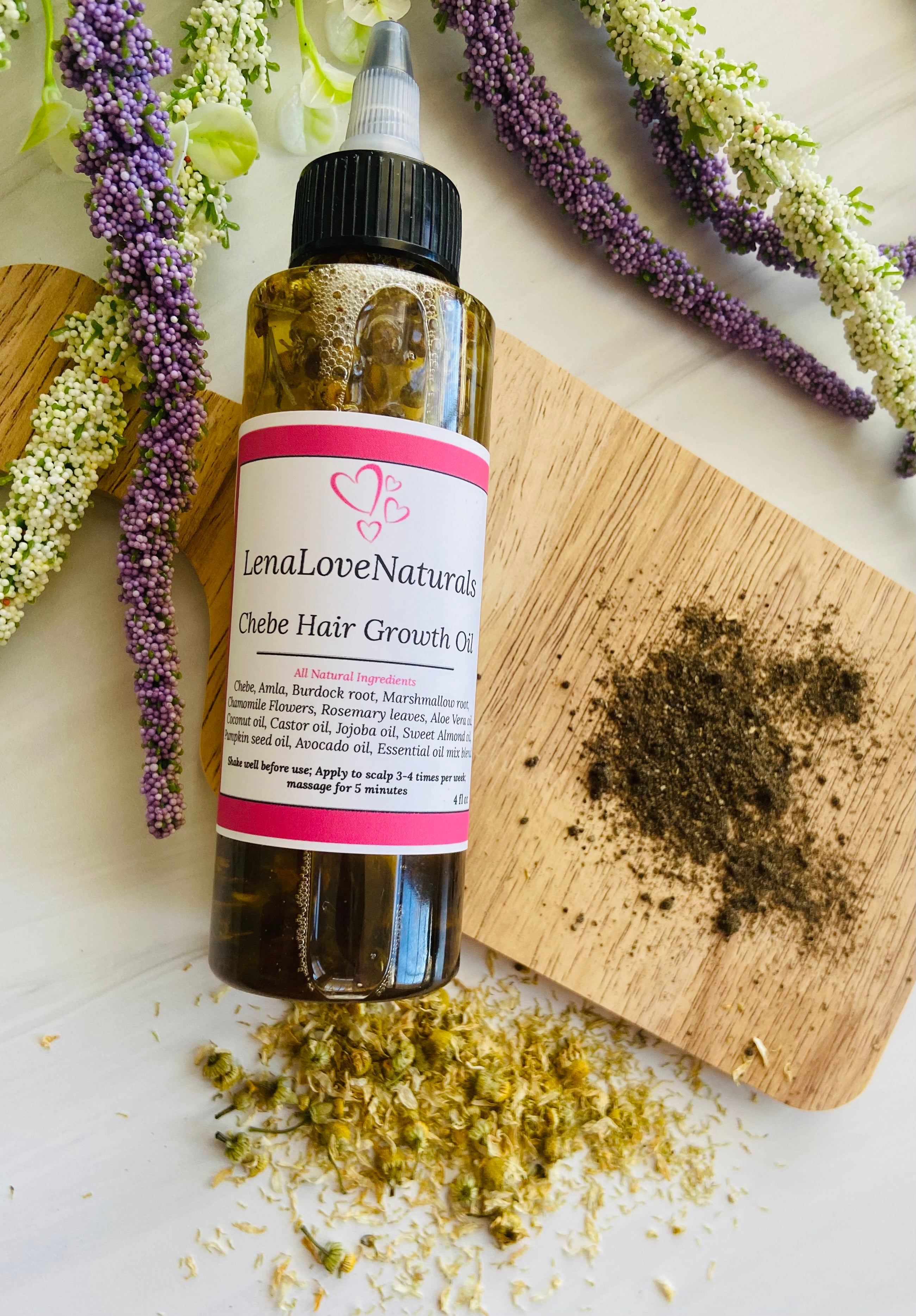 Hair growth oil made with chebe
