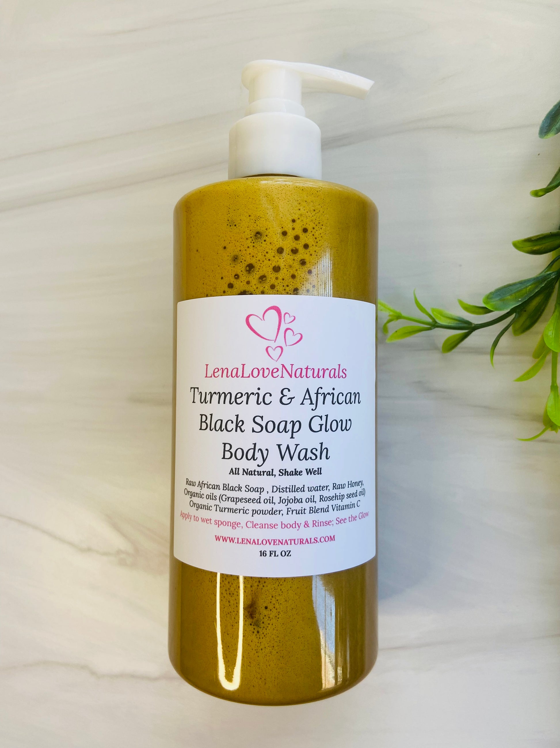 Turmeric African Black Soap Face Wash - LenaLoveNaturals