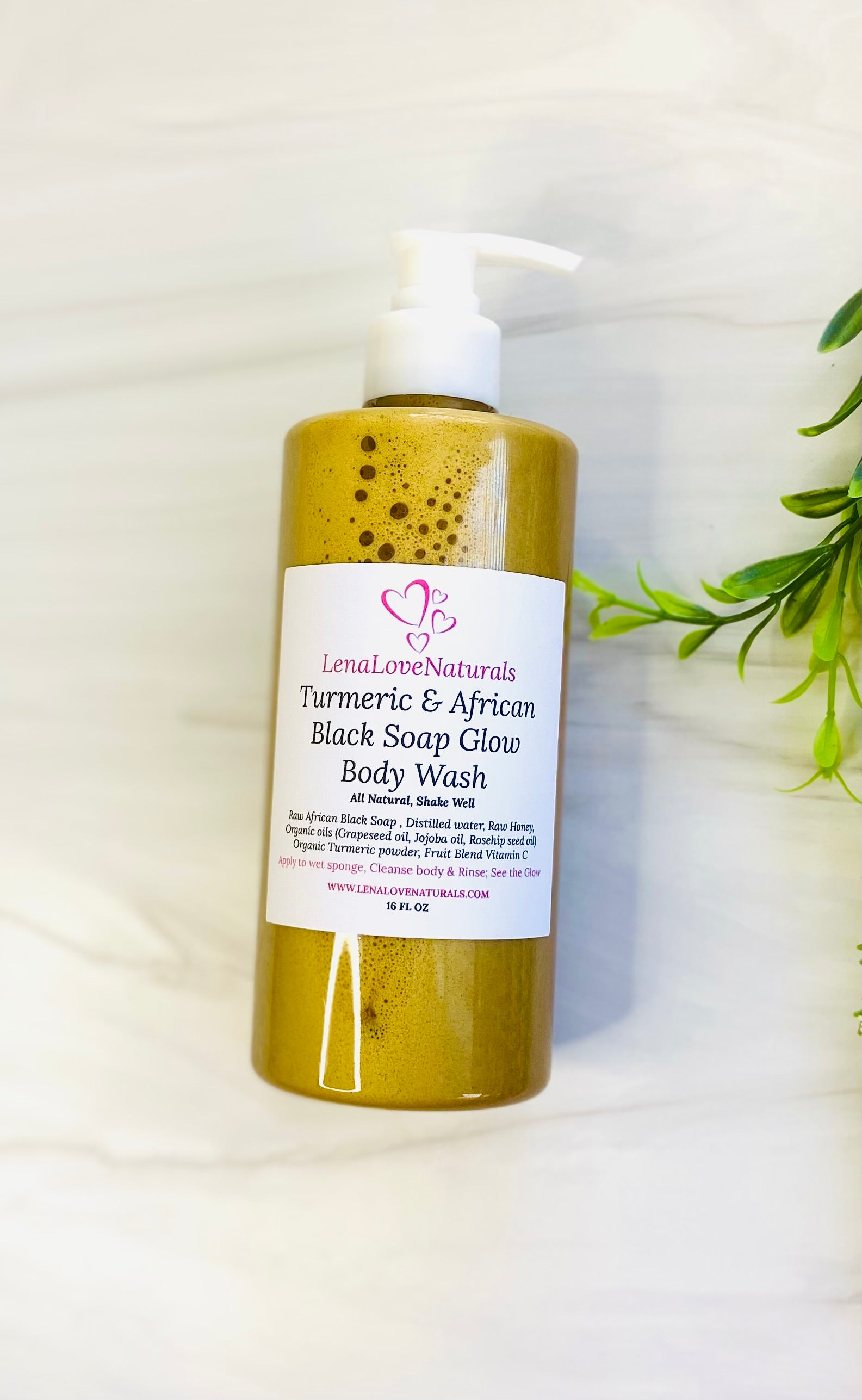 Turmeric African Black Soap Face Wash - LenaLoveNaturals