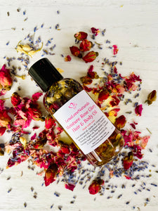 Moisture Rose Glory Hair & Body Oil (Rose oil, Hair growth oil, Lavender oil) 4oz - LenaLoveNaturals