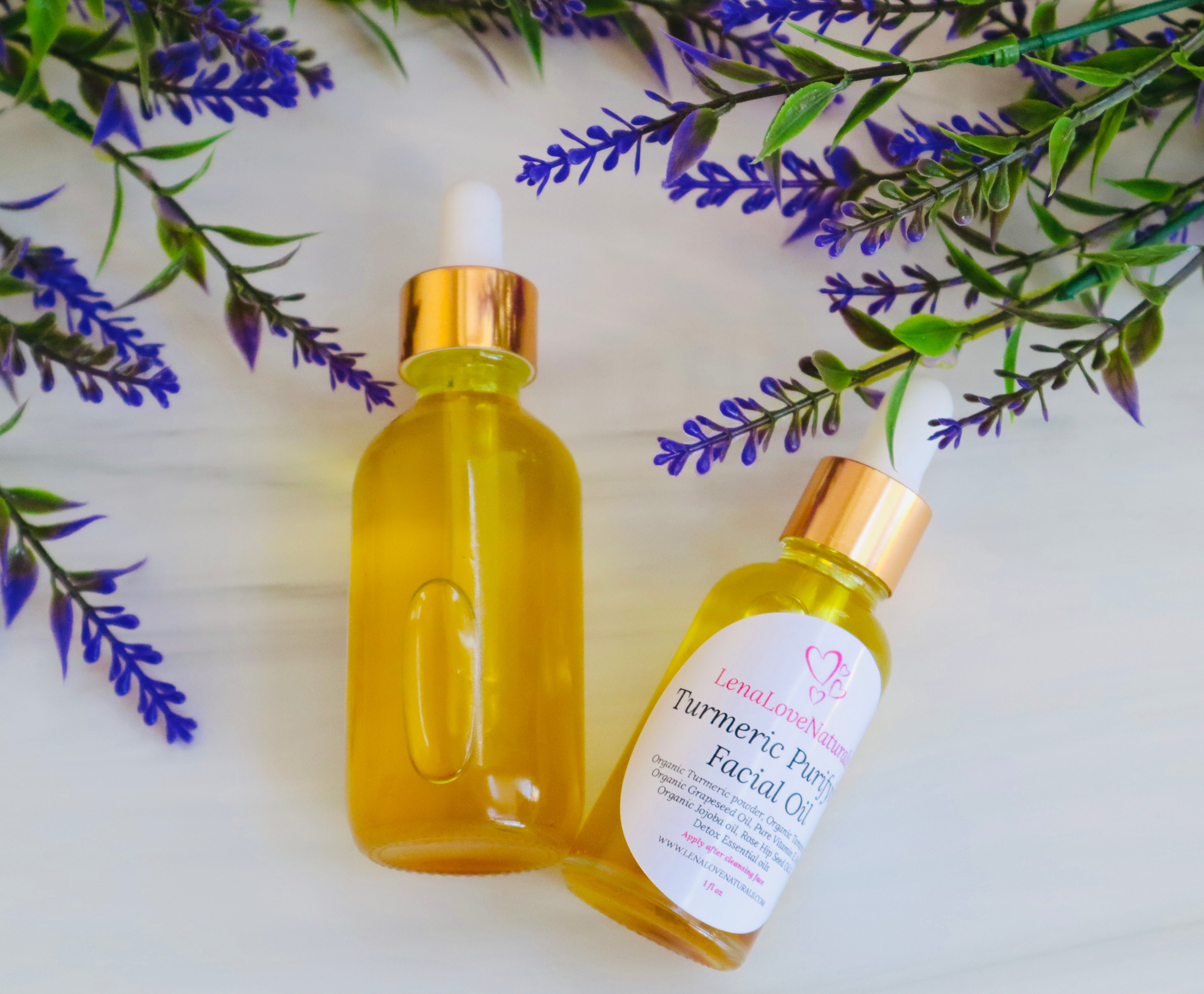Turmeric Purifying Facial Oil with vitamin C - LenaLoveNaturals