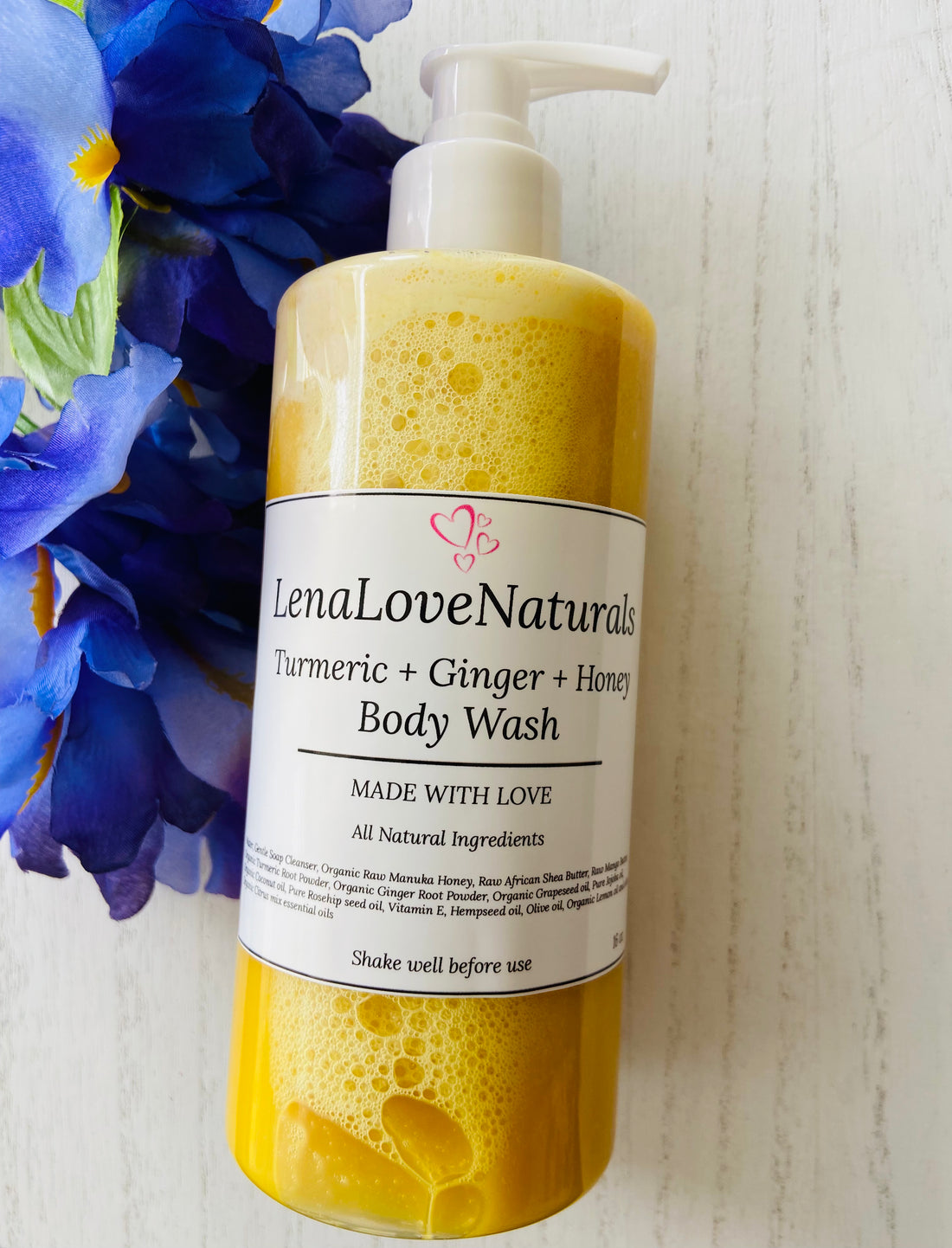 Turmeric+Ginger+Honey Body Wash - LenaLoveNaturals