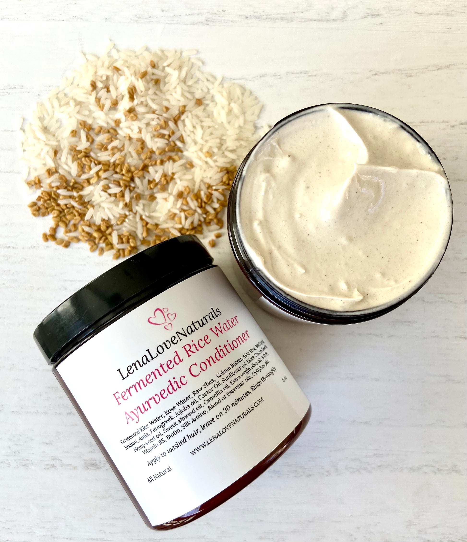 Ayurvedic Fermented Rice Water Conditioner - LenaLoveNaturals