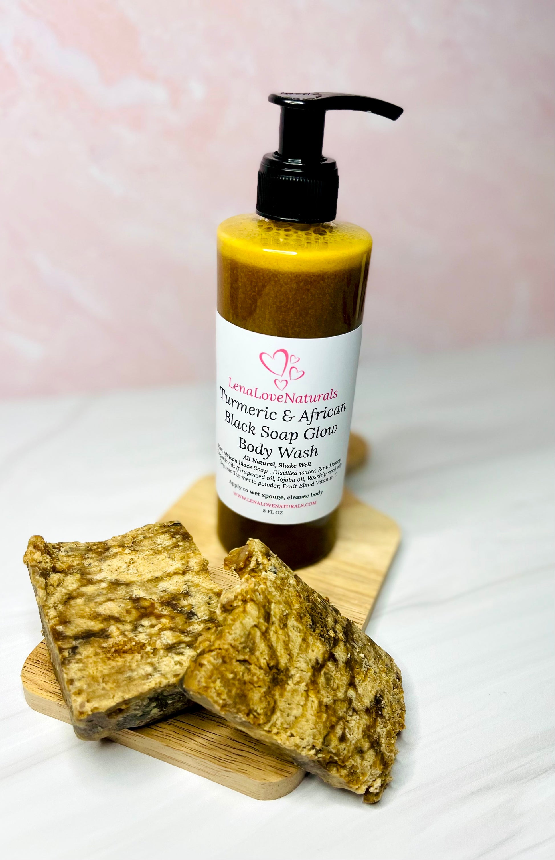 Turmeric African Black Soap Face Wash - LenaLoveNaturals