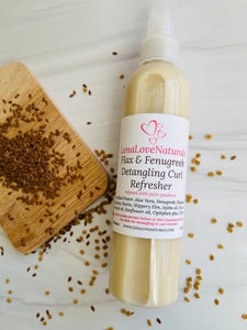 Flax & Fenugreek Curl Refresher, Detangling spray, Fenugreek Spray, Curl spray, Hair tonic, Hair milk - LenaLoveNaturals