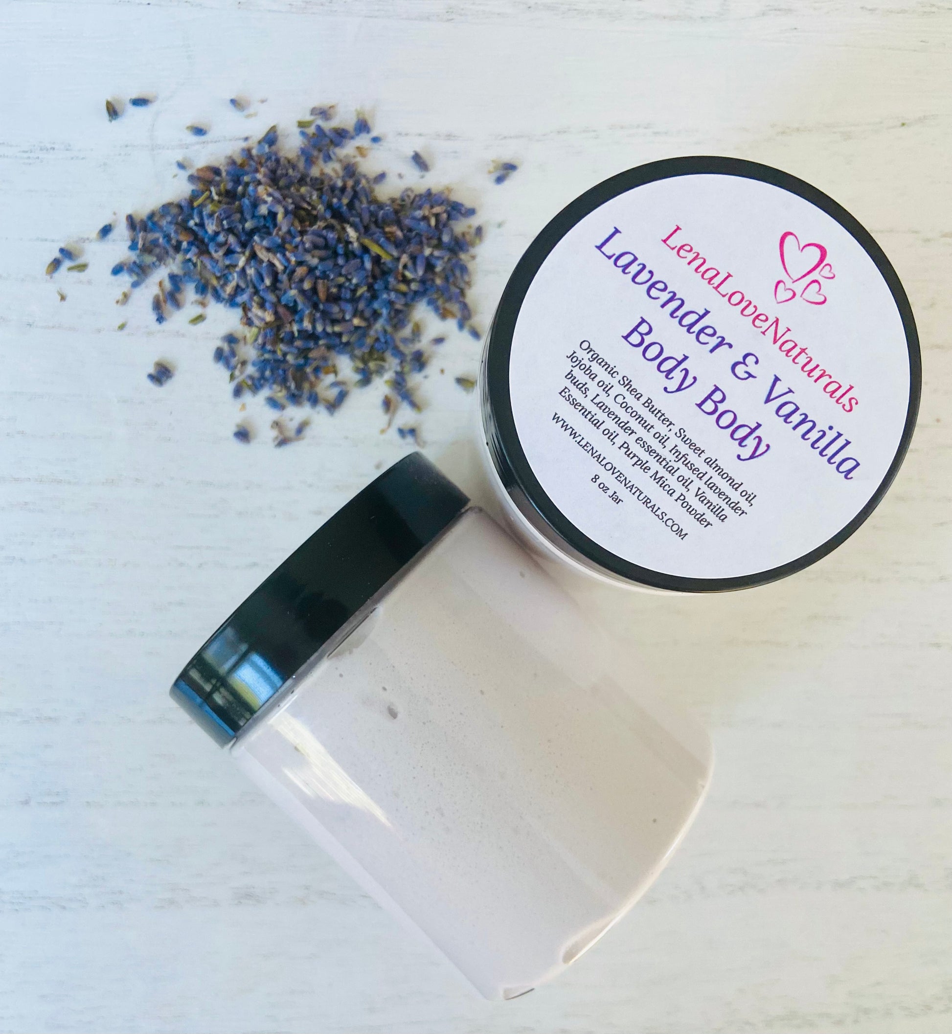 Lavender Vanilla Body Butter, Whipped Body Butter - LenaLoveNaturals